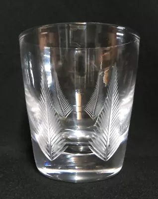 Buy Lovely Stuart  Woodchester  Fern Pattern Cut Crystal Oversized Whisky Tumbler • 24.90£