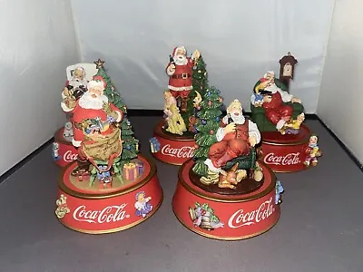 Buy Franklin Mint Coca Cola Santa Clause Bundle Of Five 1994 Christmas Collectables • 85£