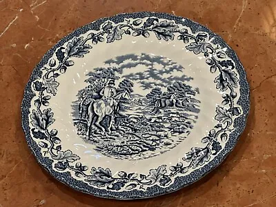 Buy Myotts Country Life Blue White Horse Fox Hunt Staffordshire England Plate 7.75  • 19.28£