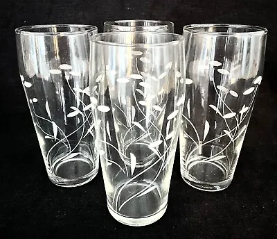 Buy STYLISH ART DECO ETCHED WATER/LEMONADE/COCKTAIL GLASSES Set Of 4 Vintage C1930 • 25£