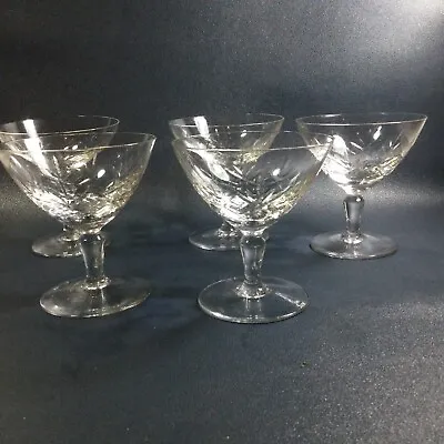 Buy Royal Doulton Cut  Crystal Martini Glass Short Stem X 5 • 16.73£