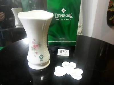 Buy DONEGAL IRISH PARIAN CHINA   Medium Wide Mouth Rose Vase 20cm Tall Boxed VGC  • 14£