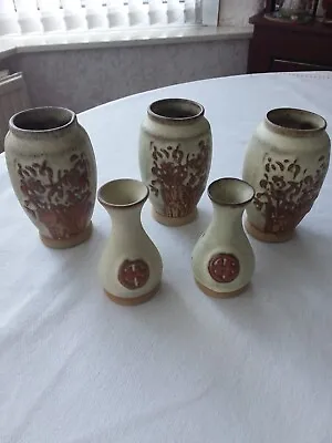 Buy Country Craft Potteries Cornwall 5 Small Art Studio Pottery Vases • 7.99£