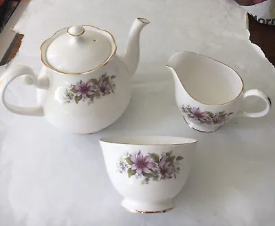 Buy Vintage Royal Kent Trio Tea Set Staffordshire Fine Bone China Lilac Floral • 35£