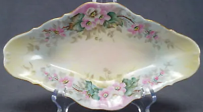 Buy Schlottenhof Hand Painted Signed Lillian Wild Pink Roses Relish Dish C 1945 - 49 • 19.18£