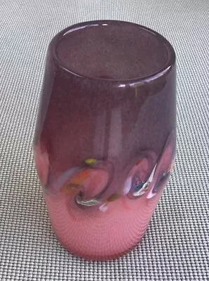 Buy Vintage Pink Strathearn Glass Vase 8” • 55£