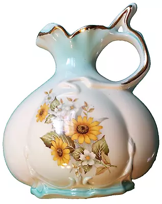 Buy Vintage Porcelain RS Prussia Reproduction Fake Mark Floral Pitcher Vase 8  • 5.22£