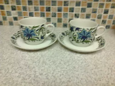 Buy Vintage Midwinter Large Cups & Saucers X 2 Spanish Garden Design Holds 250ml • 8.99£