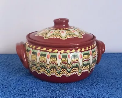 Buy Handmade Bulgarian Troyan Ware Pottery Casserole/Bean Pot • 14.49£