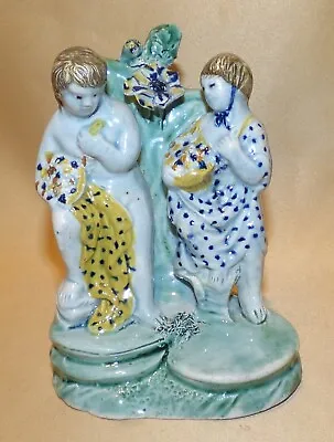 Buy Antique Staffordshire Pratt Ware Figure Of Summer (ceres) & Spring C1790-1800 • 150£