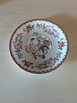 Buy Antique Victorian John Maddock And Sons Royal Vitreous Bird Floral Saucer  • 28.26£