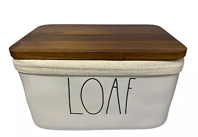 Buy Rae Dunn LOAF Bread Box Ceramic Container With Liner Lid • 57.78£