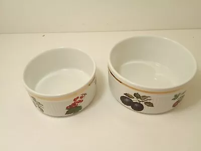 Buy Alfred Meakin Evesham Fruits Design Souffle Dishes X 2 • 12£