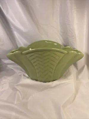 Buy Vintage RETRO ALAMO Pottery  #739 Green Vase Art Ware - 1950'S • 29.68£