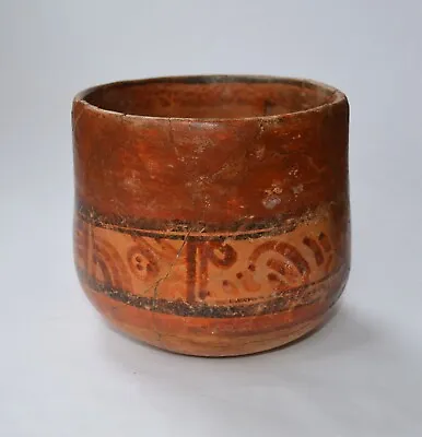 Buy Mayan Poly-chrome Painted  Pottery Bowl Ancient South America • 275£
