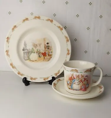 Buy Vintage Royal Doulton Bunnykins New Arrival Bone China Cup, Saucer And Plate • 10£