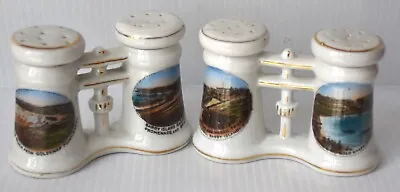 Buy Crested China: Barry-barry Islands (wales) Xfrs On Two Condiment Opera Glasses • 4.99£
