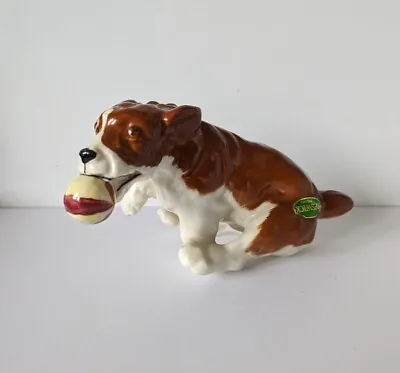 Buy Vintage Collectable Beswick Gloss Playful Puppy  Terrier  Caught It  • 24.99£