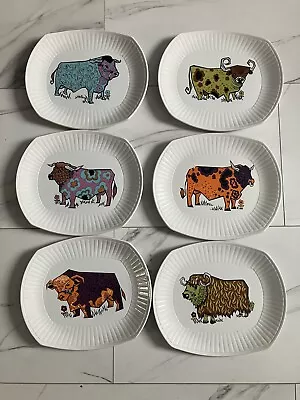 Buy Vintage Set Of 6 1970's Retro English Ironstone 'Beefeater' Platters Plates. • 60£