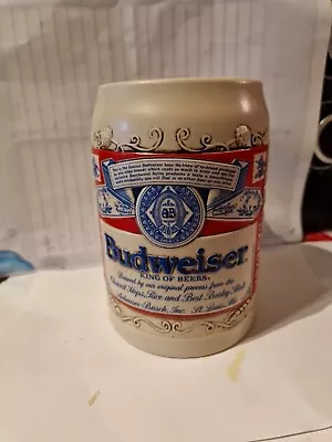 Buy Vintage Ceramarte Budweiser King Of Beers 6” 3D Stoneware Beer Mug Tankard • 9.99£