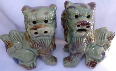 Buy Pair Foo Dogs Oriental Chinese Ornaments Figures - 13 Cm High • 19.99£