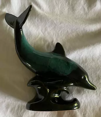 Buy Blue Mountain Pottery ~ Canada ~ Whale Figurine ~ Green Glaze ~ Mint Condition • 24.01£