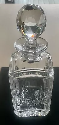 Buy Vintage Square Cut Glass Whiskey Sherry Decanter With Stopper • 25.99£