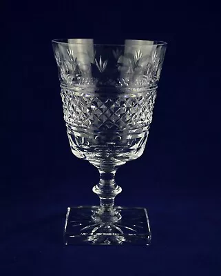 Buy Edinburgh Crystal Square Footed Wine Glass - 14.2cms (5-5/8 ) Tall - Signed 1st • 34.50£