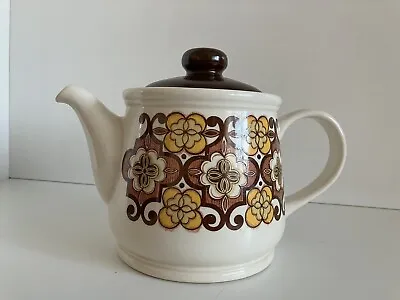 Buy Vintage Sadler Tea Pot 1970s Made In England Brown Floral Design Retro • 12.99£