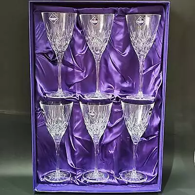 Buy Edinburgh Crystal Large Wine Glasses.Set Of 6. Tay Pattern. 250ml • 149.99£
