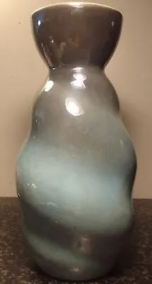 Buy Vintage Maling Pottery Newcastle Upon Tyne Blue Silver Lustred Baluster Vase  • 10.99£