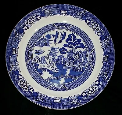 Buy Vintage Woods Ware Blue & White Willow Pattern Dinner Plate In Good Condition • 10£
