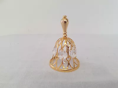 Buy Crystal Temptations Bell Figurine Ornament 24k Gold Plated With Crystals • 14.95£