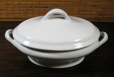 Buy Antique White Stone China Covered Serving Bowl J.W. Pankhurst & Co. Ironware  • 37.95£