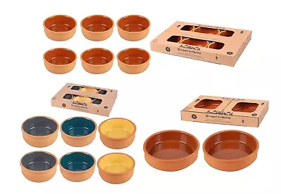 Buy Terracotta Tapas Dishes Spanish Cazuelas Pots Serving Olive Bowls Glazed Set 2 • 11.99£