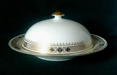 Buy Cauldon Covered Serving Dish Antique Ironstone Lidded Serving Bowl Gold & White • 94.95£