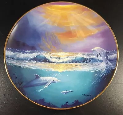 Buy Franklin Mint Dawn Of The Dolphin Animal Fine Porcelain Decorative Display Plate • 5£