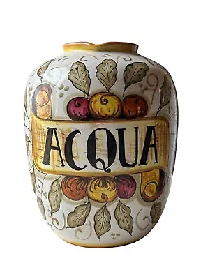 Buy DERUTA Pottery Vase Pitcher Italian - ACQUA -Rare 12  X 11   Large Made In Italy • 145.01£