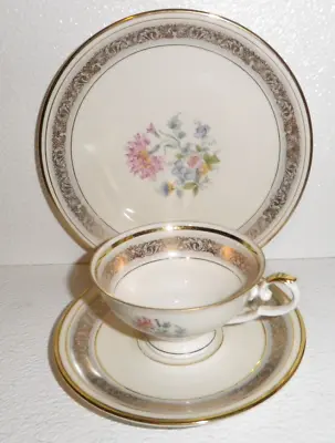 Buy Vintage German Seltmann Bavaria Floral Gold Cup Saucer Plate Lot Three 3pcs Set • 19.22£