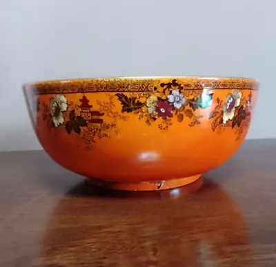 Buy Royal Staffordshire Pottery Burslem - Orange Decorative Bowl *Repaired* • 8£