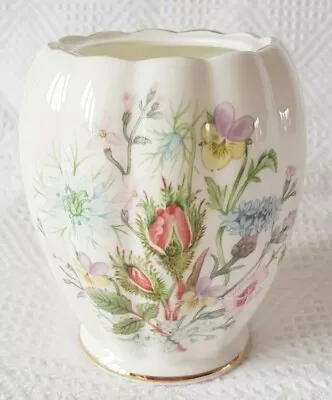 Buy AYNSLEY ~ Wild Tudor ~ Small Vase ~ Fine Bone China ~ Wild Flowers ~ 10cm Tall • 6.99£