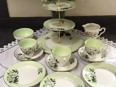Buy Pretty Vintage China Tea Set For Three- Royal Stafford. • 18£