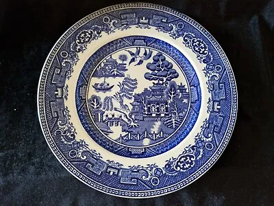 Buy Bold Alfred Meakin Blue Transferware  Old Willow  Plate C. 1930 • 8£