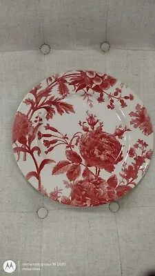 Buy Royal Stafford FLORAL WEAVE CORAL DINNER PLATES England Toile Heritage NEW Set 4 • 61.26£