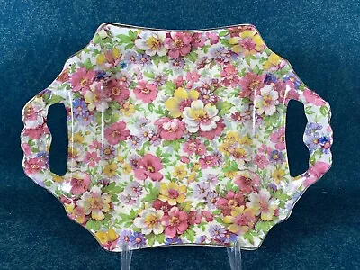 Buy James Kent England Dubarry Floral Chintz Square Handled Nut Dish Discounted • 14.16£