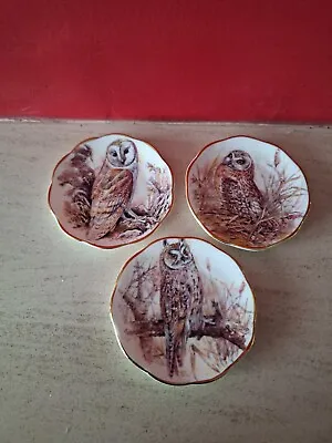 Buy Fenton English Bone China Minature Owl Pin Dishes 3   • 9.99£