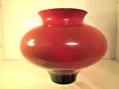 Buy LARGE! STUNNING! Red Caithness Glass 'Ebony Flame' British Studio/Art Glass Bowl • 95£