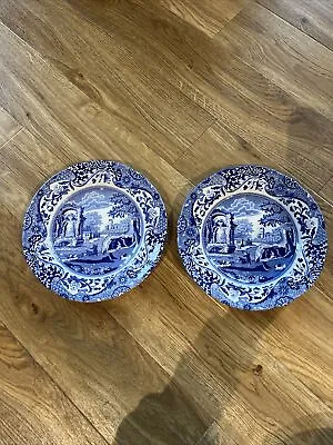 Buy Spode Blue Italian China 7.5 Inch Plate - Set Of 2 • 25£
