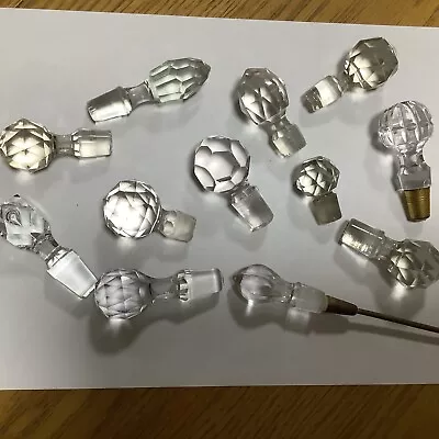 Buy Victorian Cut Glass Bottle Stoppers 12 In Total • 5£