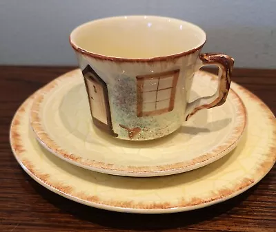 Buy Keele Street Pottery Cottage Ware Trio Cup Saucer Side Plate • 13.95£
